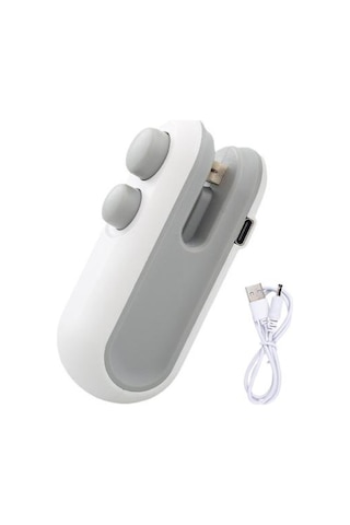 Kesici İle Mini Çanta Kapatıcı Manyetik Usb Şarj Edilebilir Taşınabilir Aperatifler Gıda Vakum Poşeti Isı Kapama Makinesi Kapatıcı Açıcı Mutfak Gadget