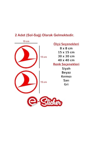 Türk Hava Yolları Sticker Oto Sticker Araba Cam Sticker