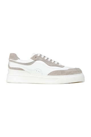 Deery Erkek Hakiki Deri Beyaz Sneaker Ayakkabı - 02013mbyze01 Beyaz