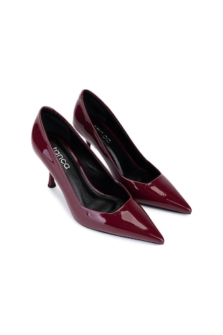 Tamer Tanca Kadın Bordo Rugan Topuklu Ayakkabı 1160 3400 Bn Ayk Sk25-26 Bordo Rgn Bordo