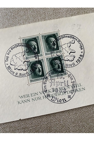 Adolf Hitler 48 Doğum Günü Damgalı Pul Bloğu 008