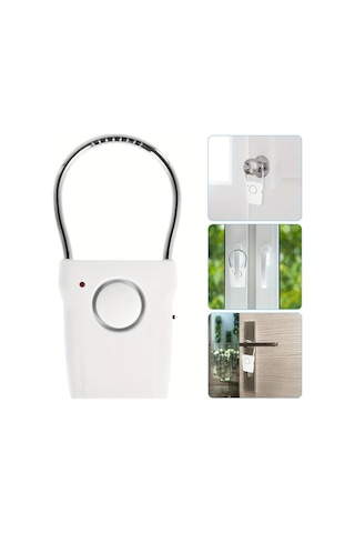 Willowhaven 1 Adet 110db Yüksek Sesli Taşınabilir Beyaz Kapı Güvenlik Alarmı, Ev Karavan Kapı Koruma