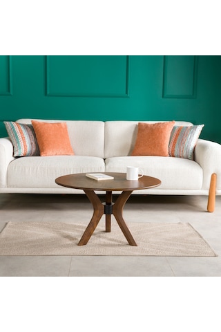 Furnirem Yuvarlak Orta Sehpa 65 Cm Ceviz