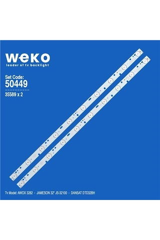 Awox 3282 32'' İnç 2 Adet Tv Led Bar Seri 2 Tvnizin İçindeki Led Barla Aynısı Olduğunu Görmeden Almayınız. Led Bar Ürünlerinde Paket Açıldığında İade Kabul Edilmemektedir.