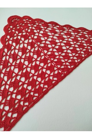 Handmade Örgü Eşarp / Örgü Bandana 243803838 Kırmızı-kırmızı