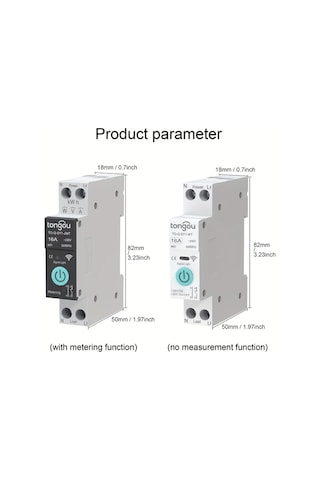 Motion003 1 Adet Tuya Wifi Akıllı Anahtar Kesici Siyah Ölçümlü 40a Kablosuz Uzaktan Kumanda Mobil Ölçüm Zamanlayıcı Geri Sayım Akıllı Ev