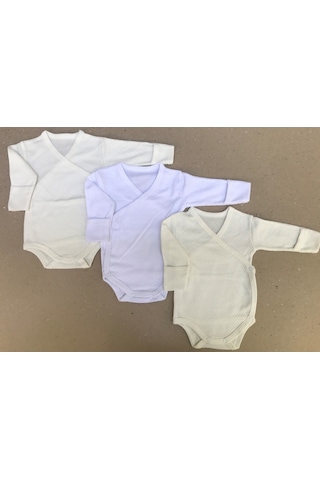 Özdemirlitekstil Bebelino Çıtçıtlı Badi Kruvaze (3 Lü Paket) (456374060) Çok Renkli