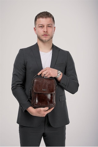 Çççs 31590 Hakiki Deri Askılı Çanta Kahve