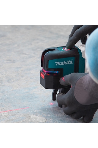 Makita 4 Nokta Kırmızı Çapraz Çizgi Lazeri Akülü Sk106dz