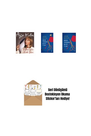 Kalemimle Kırk Sene Ciltli + Her Yerde Kan Var Midi Boy + Her Yerde Kan Var Ciltli + Okuma Sticker'ları