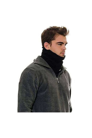 Royaleks Polar Unisex İpli Bere Ve Boyunluk Siyah Diğer
