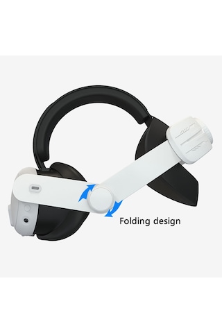 Meta Quest 3 İçin Ayarlanabilir Kafa Kayışı Kafa Bandı Basıncı Azaltın Sabitleme Kayışı Vr Aksesuarı - Siyah