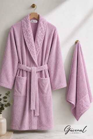 Layla 2 Parça Bornoz Seti Soft Unisex Bornoz Bornoz Erkek Bornoz Kadın Bornoz Hediyelik Sabahlık Çeyiz Pudra