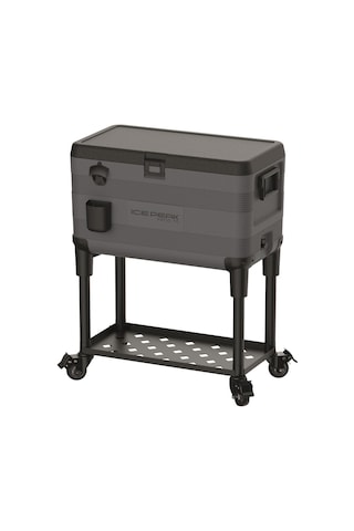 Icepeak Patio 70 Tekerlekli Raflı Buzluk 65.8 Litre Siyah