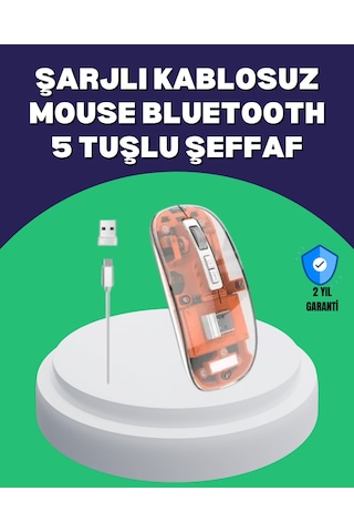 Sessiz Ve Ergonomik Kablosuz Fare - 30 Gün Kullanım, 2 Modlu Bağlantı Standart
