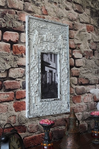 Neiwel Vintage Ahde Resim Ve Ayna Çerçevesi Beyaz