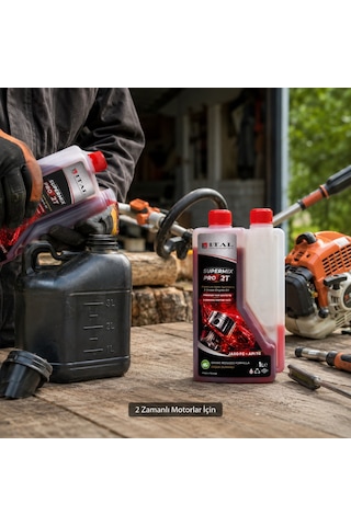 Ital Supermix Pro 2t 1 Litre Ölçekli Yarı Sentetik 2 Zamanlı Motor Yağı Kırmızı