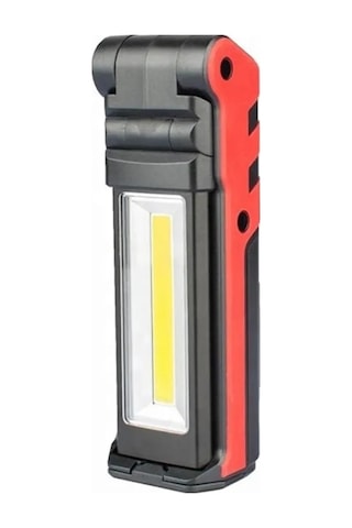 Usb Şarj Edilebilir Led Cob Çalışma Işığı Katlanabilir Kırmızı