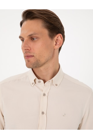 Pierre Cardin Erkek Bej Gömlek Desenli 50306996-vr011 Bej
