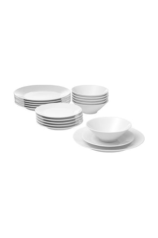 Ikea 365+ Porselen 6 Kişilik 18 Parça Yemek Takımı 17-27 Cm Beyaz Yuvarlak