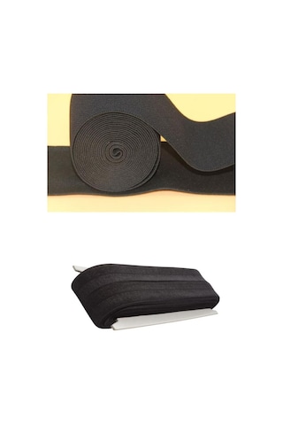 Siyah Don Lastiği 1.5 Cm Yassı Bel Paça Lastik Maske Lastiği