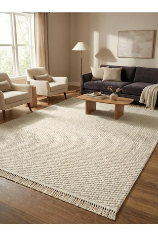 Dizayn 1063 Vizon Kaymaz Taban Koridor Halısı Kesme Yolluk Mutfak Halısı Modern Salon Halısı Bej