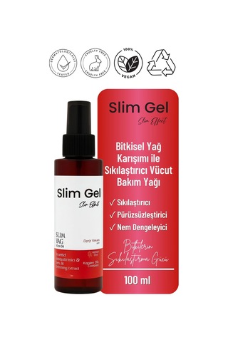 Slim Oil Bitkisel Yağ Karışımı İle Sıkılaştırıcı, Nemlendirici Pürüzsüzleştirici Vücut Bakım Yağı