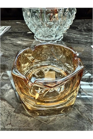 Ceritoğlu Küllük Üç Boyutlu- Altıgen -dekoratif-şık-gold