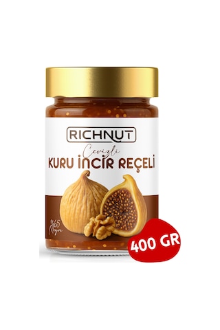 Cevizli Kuru İncir Reçeli Katkı, Koruyucu, Renklendirici İçermez