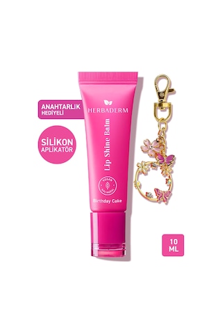 Herbaderm Birthday Cake Aromalı Parlatıcı Dolgunlaştırıcı ve Onarıcı Vegan Dudak Balmı 10 ML