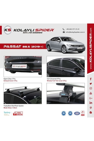 Volkswagen Passat B8.5 Arka Tampon Eşiği Krom 2019 ve Sonrası