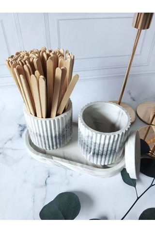 Cre Art İç Dekorasyon İçin Alçı Dekoratif Organizer Seti 236592467 Siyah