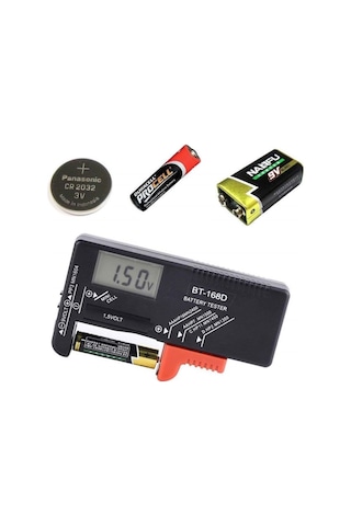 Dijital Batarya Tester Doluluk Ölçüm Aleti Test Cihazı Pil Ölçer