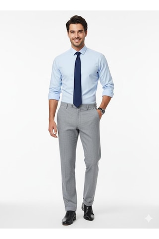 Presto Erkek Slimfit Armürlü Pantolon Gri 3194-050 Gri
