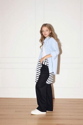 Defacto 90s Wıde Leg İspanyol Paça Gabardin Pantolon Kız Çocuk G0603a826spbk27 Siyah-bk27