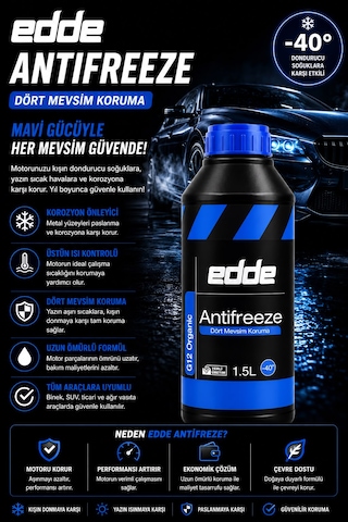 Edde Araba Araç Oto Antifriz Mavi 1.5 L Dört Mevsim