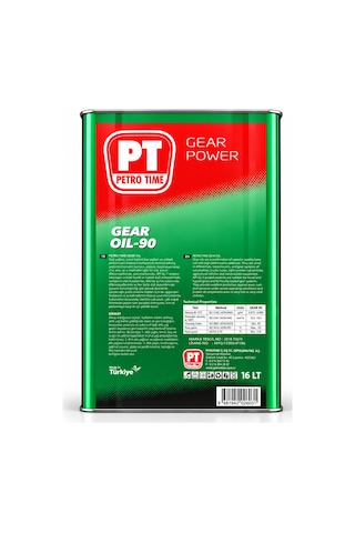 Petro Time Gear Oil 90 No Asansör ve Şanzıman Dişli Yağı 16 L