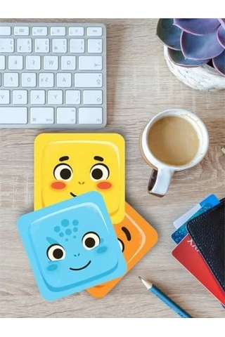 Ahşap Baskılı Pokemon Temalı 4'lü Bardak Altlığı Seti 9x9 Cm 1
