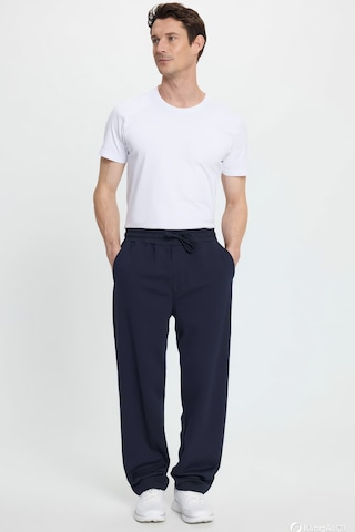 Tudors Erkek Regular Fit Klasik Kesim Baggy Pamuklu Beli Bağcıklı Lacivert Eşofman Altı-42682 Lacivert
