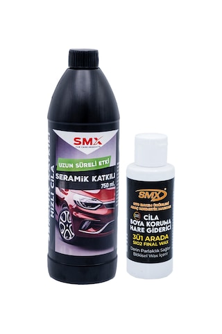 Seramik Katkılı Hızlı Ve Pratik Cila 750ml.+ 3'ü 1 Arada Cila-boya Koruma-hare Giderici 100 Ml