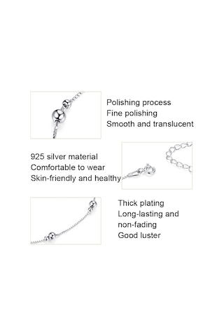 Sones Sct005 Gümüş Bileklik Beyaz Altın Kaplama Bileklik Çok Renkli