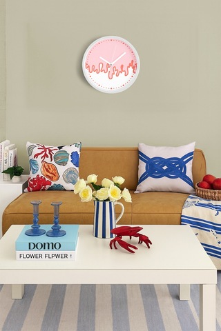 Modern Tasarım Duvar Saati - 35cm - Önü Camlı Beyaz Kasa - Sessiz Mekanizma-jh0404 Beyaz