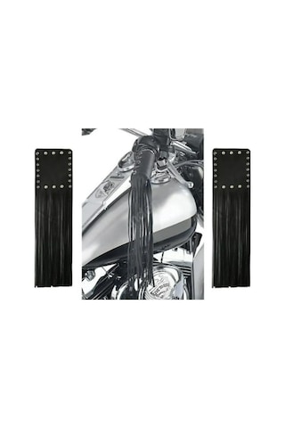 Motosiklet Cooper Cruiser Elcik Deri Püsküllü Motor Gidon Püskül