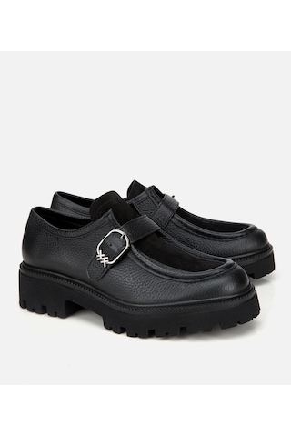 Hotiç Kadın Deri Siyah Toka Detaylı Günlük Loafer 01ayh318360a100 01ayh318360a100 Siyah