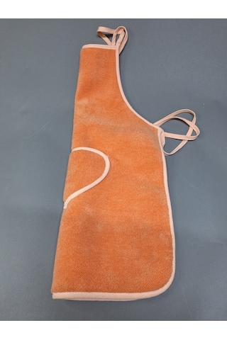 Peluş Mutfak Önlüğü / Su Geçirmez Turuncu Başak Ev Tekstili