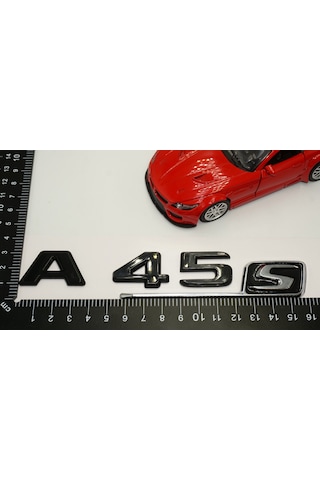 A 45 S Bagaj Parlak Siyah ABS 3M 3D Yazı Logo
