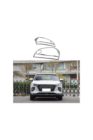 Geeroyoo Hyundai Tucson 2006-2009 Ön Far Kapakları, Yeni Abs Malzeme, Gümüş Renk, Kolay Monte Edilebilir