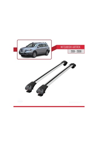 Mitsubishi Airtrek 2001-2008 Arası İle Uyumlu Ace-1 Ara Atkı Tavan Barı Gri