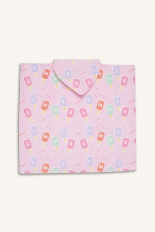 Defacto Kız Çocuk Desenli Pamuklu Panço Havlu E3917a825smpn1 Pembe