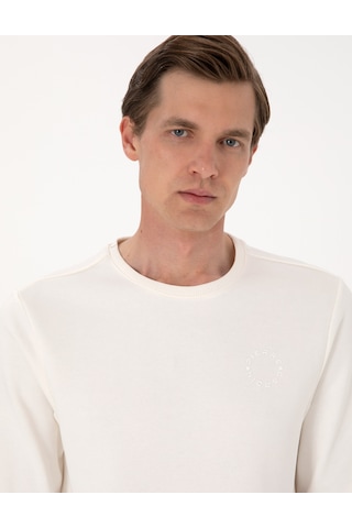 Pierre Cardin Erkek Ekru Sweatshirt 50314978-vr019 Ekru